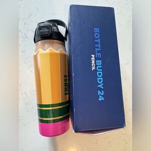 NIB Frost Buddy Pencil 24oz Flip Straw Water Bottle